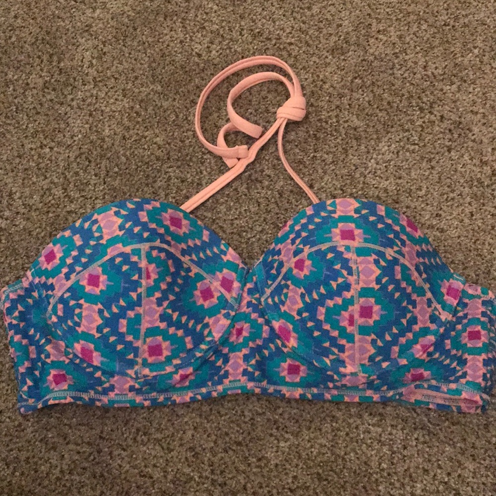 NWOT bikini too aztec blue, lavender, peach, teal